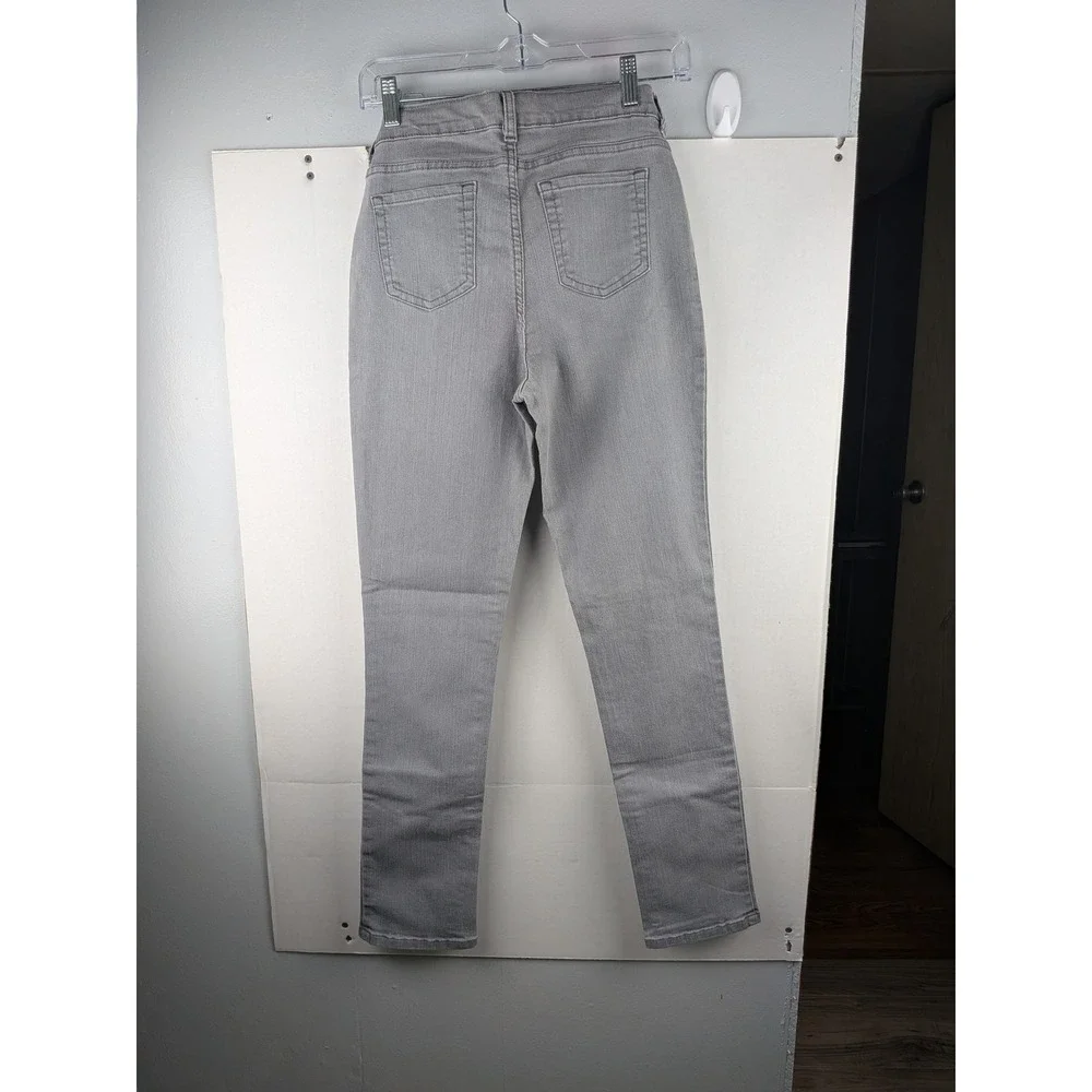 The Childrens Place Girls Super Skinny Gray Denim Jeans Size 16 Adjustable Waist